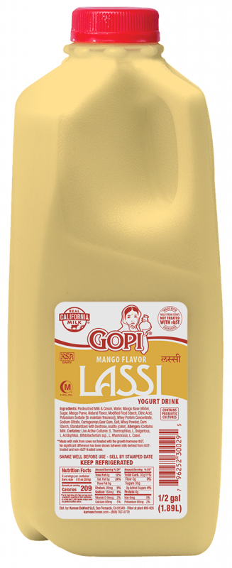 Yogurt Drink Lassi Mango 0.5 gal.