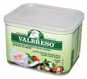 Valbreso French Sheep's Milk Cheese in Brine Tin 600 g.
