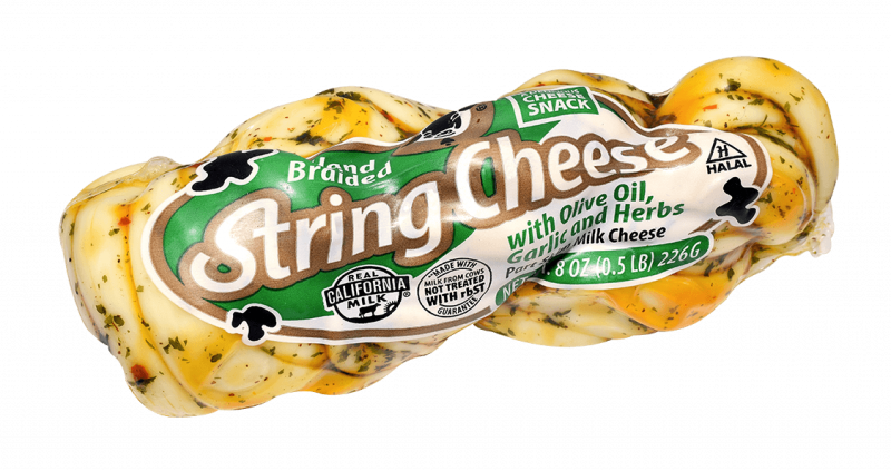 Hand Braided String Cheese Marinated 8 oz.