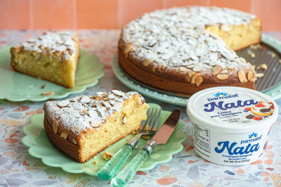 Nata Cake with Almonds