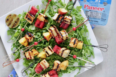 Grilled Paneer Fruit Skewers